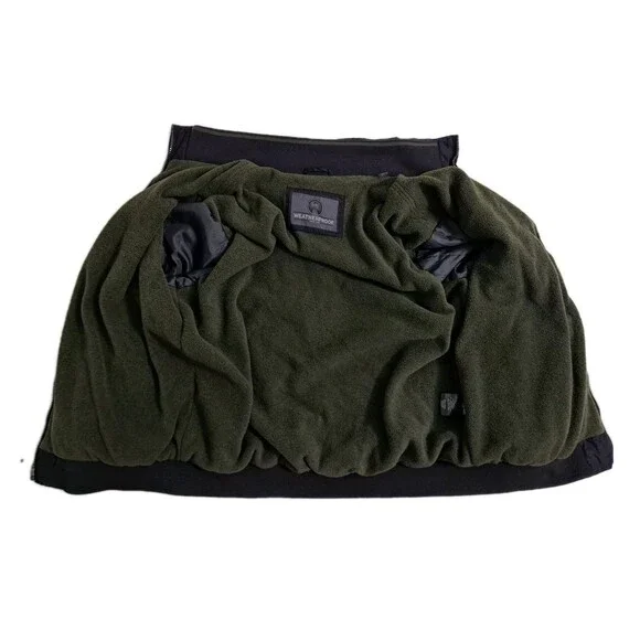 Weatherproof Vintage Bomber Jacket Men's XL Black Fleece Lined Coat Harrington - Picture 5 of 9